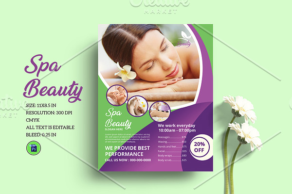 Spa & Beauty Care Flyer V1197