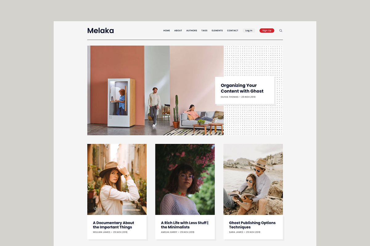Melaka - Blog and Magazine Ghost 3.0 in Ghost Themes - product preview 8