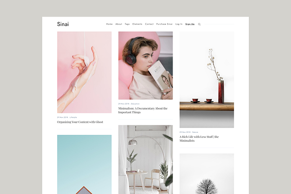 Sinai - Magazine Ghost CMS Theme in Ghost Themes - product preview 1