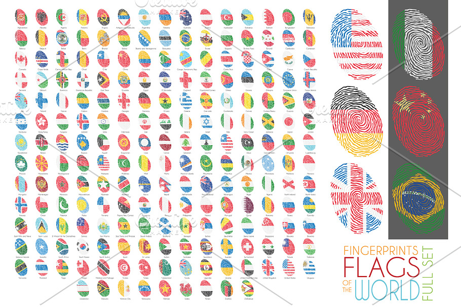 Fingerprint Flags of the World