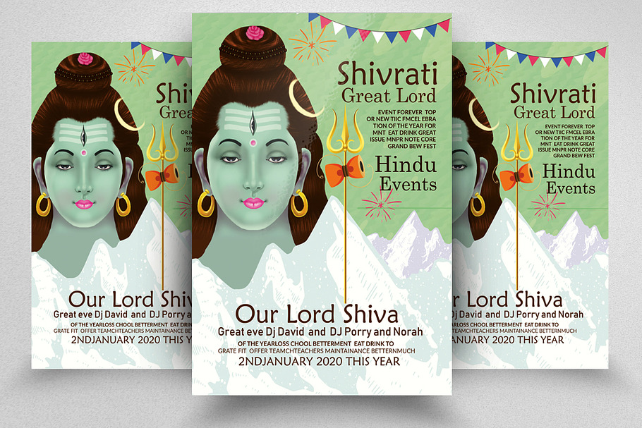 Maha Shivrati Hindu Event Flyer in Flyer Templates - product preview 8