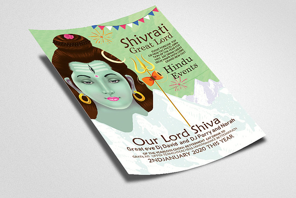 Maha Shivrati Hindu Event Flyer in Flyer Templates - product preview 1