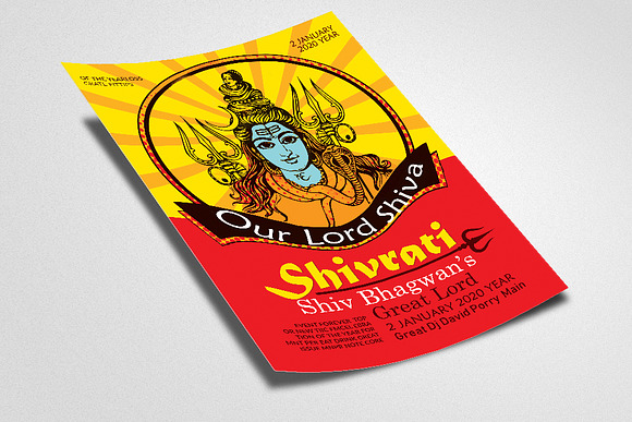 Maha Shivrati Hindu Event Flyer in Flyer Templates - product preview 1