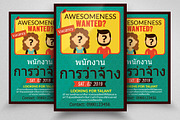 Job Vacancy Hiring Thai Flyer