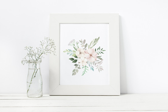 Watercolor Greenery Eucalyptus Set in Graphics - product preview 7