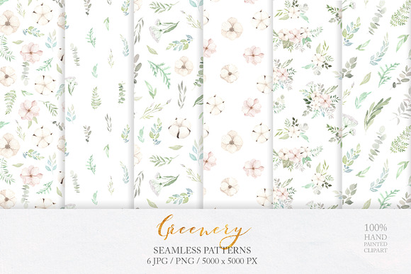 Watercolor Greenery Eucalyptus Set in Graphics - product preview 8