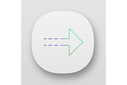 Arrow with dotted line app icon