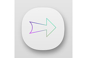Wide arrow app icon