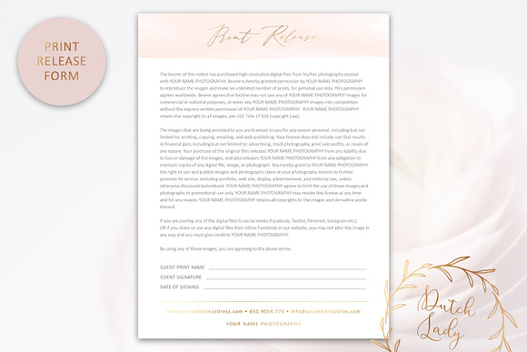 Photography Form Template Bundle #1 in Stationery Templates - product preview 4