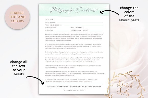 Photography Form Template Bundle #1 in Stationery Templates - product preview 5