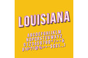 Louisiana vintage 3d lettering