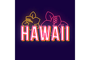 Hawaii vintage 3d vector lettering
