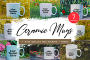 7 Ceramic Mug Mockups + Bonus
