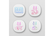 Web robots app icons set