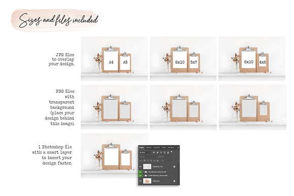 Clipboards mockup set in Print Mockups - product preview 3
