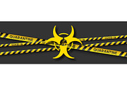 Coronavirus quarantine banner with