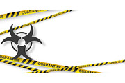 Coronavirus quarantine banner with