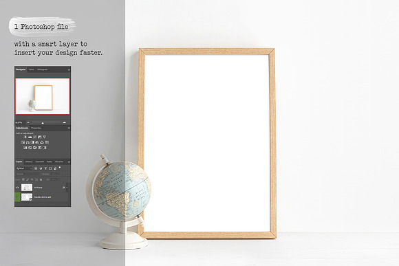A3 wooden frame mockup in Print Mockups - product preview 2