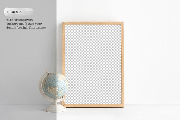 A3 wooden frame mockup in Print Mockups - product preview 3