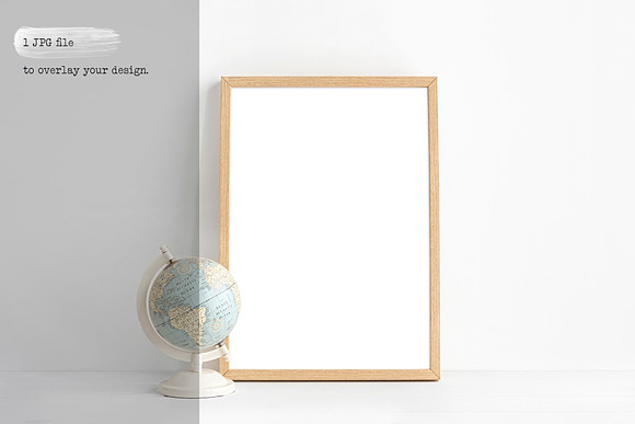 A3 wooden frame mockup in Print Mockups - product preview 4