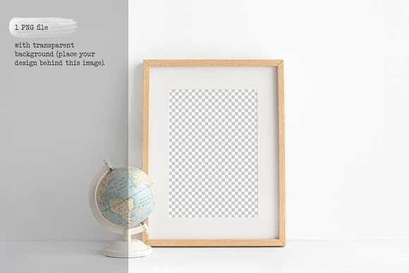A4 Wooden Frame mockup in Print Mockups - product preview 3
