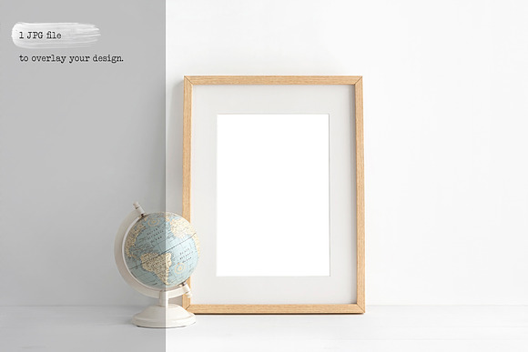 A4 Wooden Frame mockup in Print Mockups - product preview 4