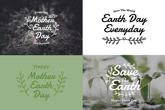 Earth Day Leaf Badges in Logo Templates - product preview 1