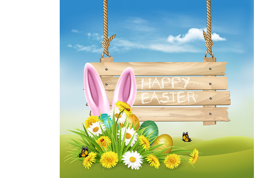 Easter Holiday Background Vector in Illustrations - product preview 8