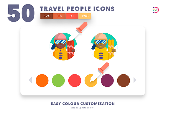 Travel People Icons in Icons - product preview 3