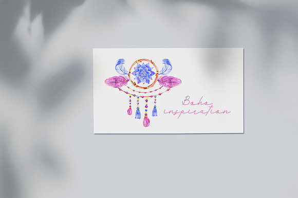 Boho dreamcatcher clipart in Illustrations - product preview 3