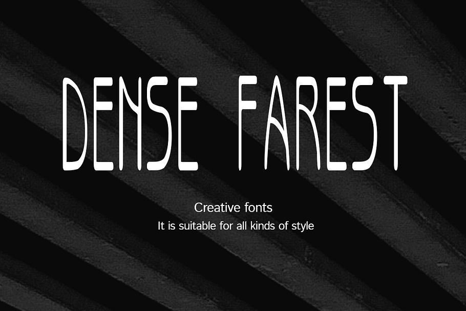 Dense forest-Creative font