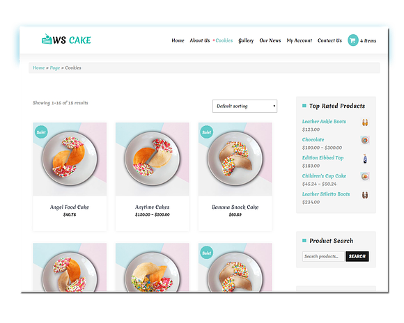 WS Cake Responsive Wordpress theme in WordPress Commerce Themes - product preview 2