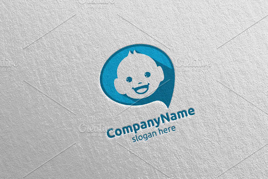 Cute Baby Smile Logo Design 4