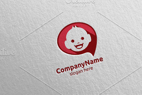 Cute Baby Smile Logo Design 4 in Logo Templates - product preview 3