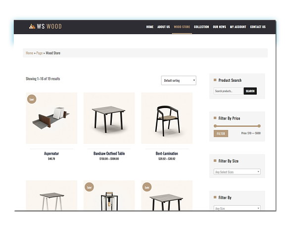 WS Wood Carpenter Wordpress theme in WordPress Commerce Themes - product preview 2