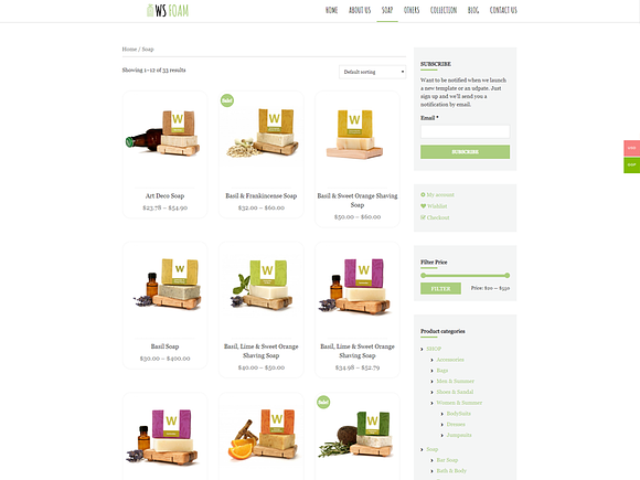 WS Foam Soap wordpress theme in WordPress Commerce Themes - product preview 2