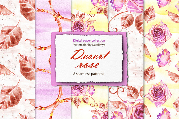 Desert rose - boho paper pack