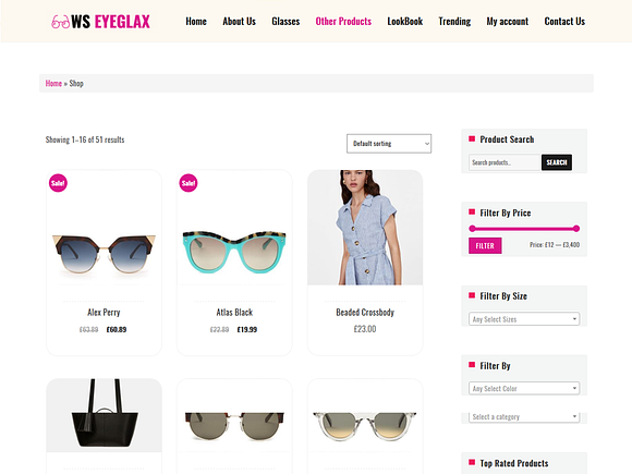 WS EyeGlax Fashion Wordpress Theme in WordPress Commerce Themes - product preview 1