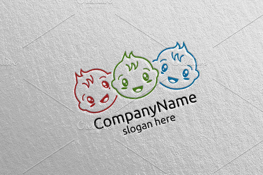 Cute Baby Smile Logo Design 7