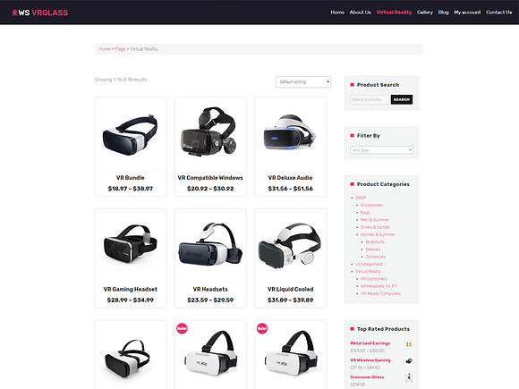 WS VRGlass High-quality Wordpress in WordPress Commerce Themes - product preview 1
