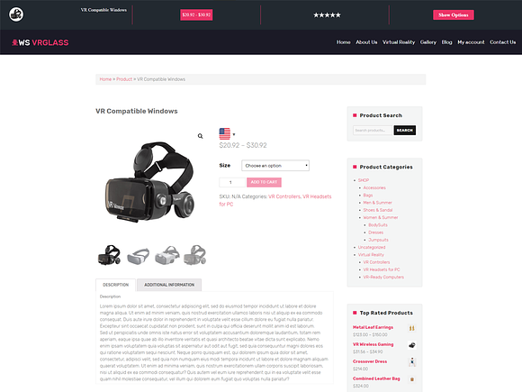 WS VRGlass High-quality Wordpress in WordPress Commerce Themes - product preview 2