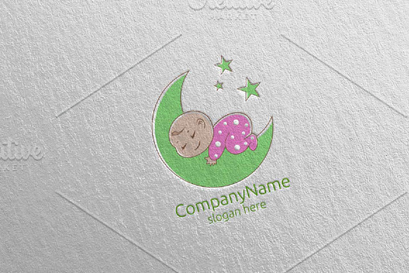 Cute Baby Sleep Logo Design 9 in Logo Templates - product preview 1