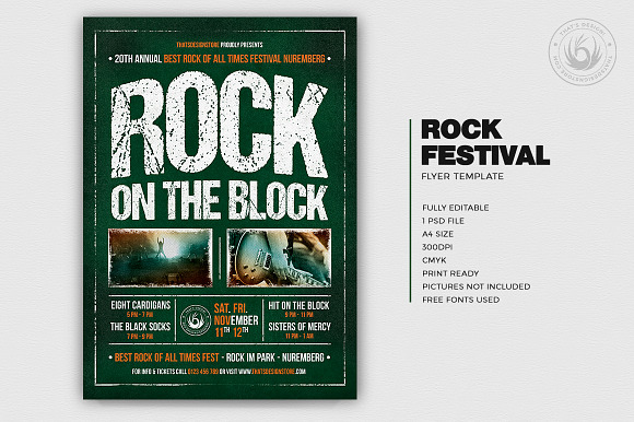 Rock Festival Flyer Template V1 in Flyer Templates - product preview 1