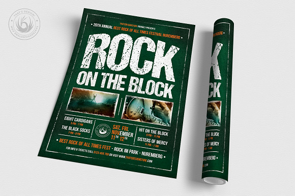 Rock Festival Flyer Template V1 in Flyer Templates - product preview 2