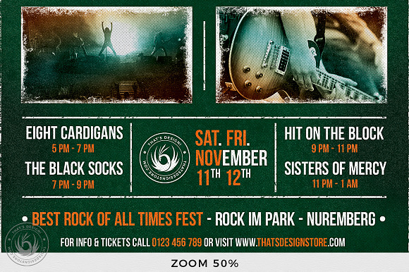 Rock Festival Flyer Template V1 in Flyer Templates - product preview 7