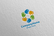 Colorful Children Hand Logo 10