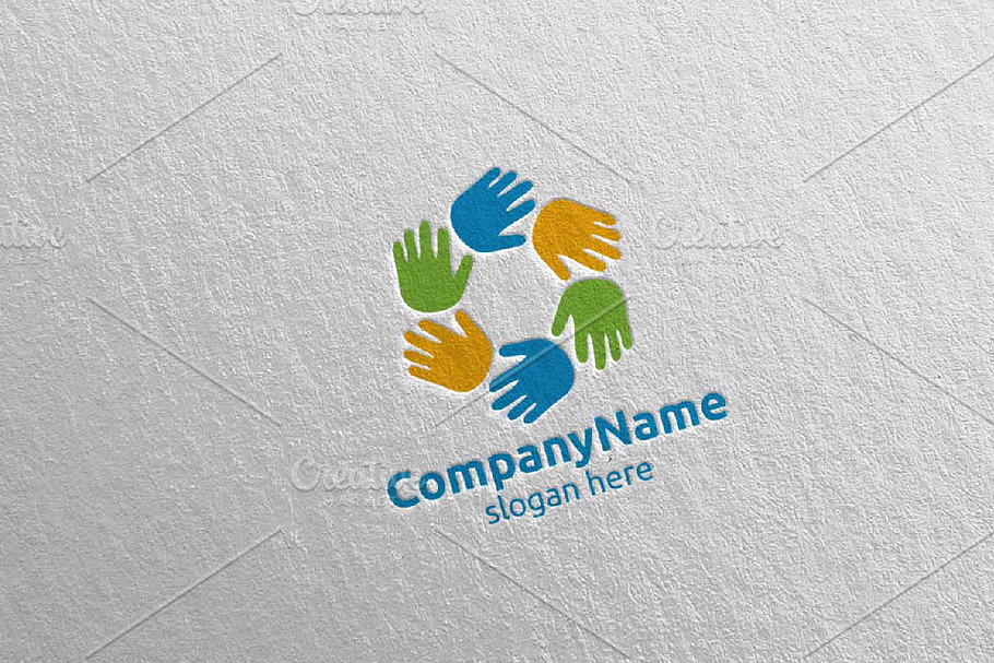 Colorful Children Hand Logo 10 in Logo Templates - product preview 8