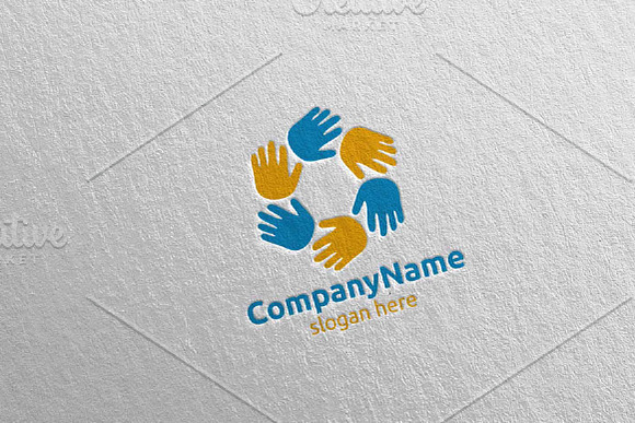 Colorful Children Hand Logo 10 in Logo Templates - product preview 1