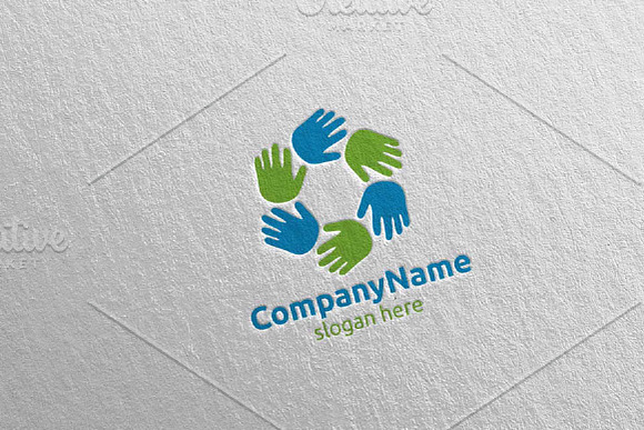 Colorful Children Hand Logo 10 in Logo Templates - product preview 2