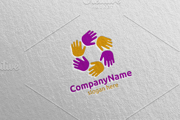 Colorful Children Hand Logo 10 in Logo Templates - product preview 3